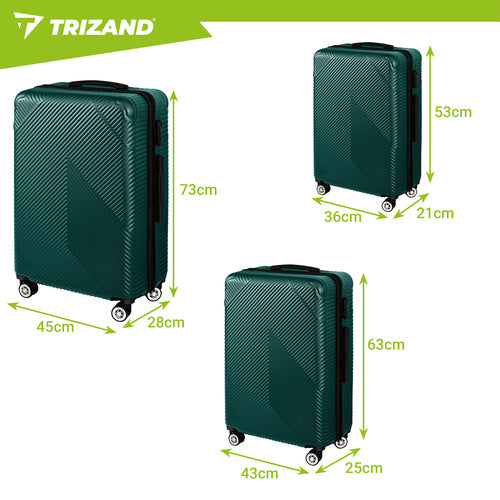 TRIZAND The remaining – 3-in-1 Luggage Set—Green Trizand 27672 – image 2