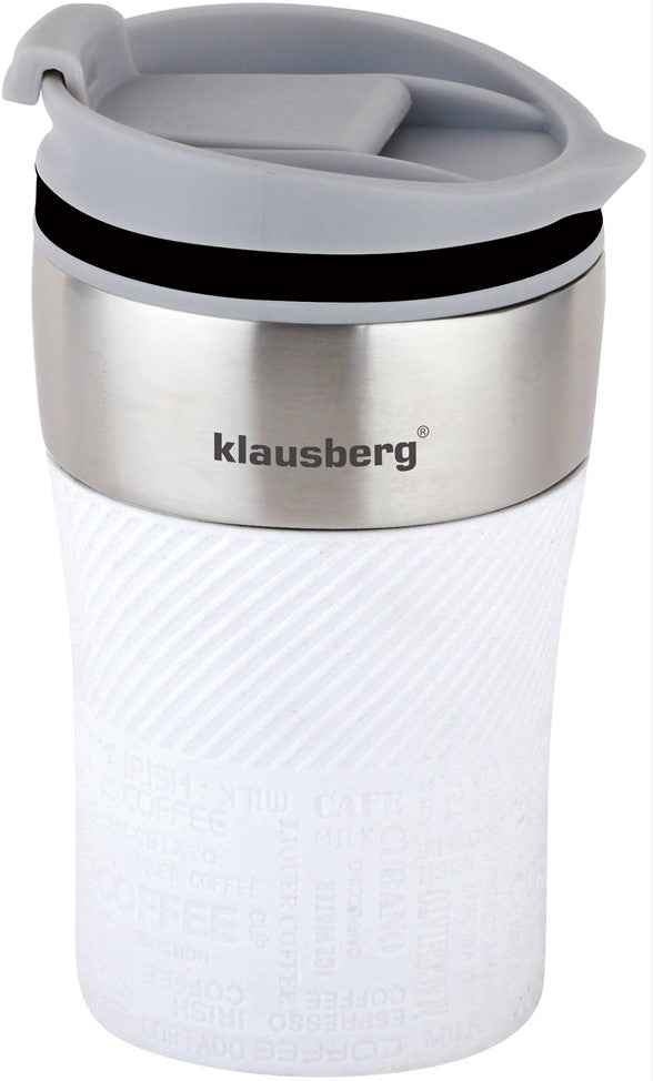 Klausberg Thermal mugs, thermoses and – Thermal mug, white, 380 ml, Klausberg – image 2