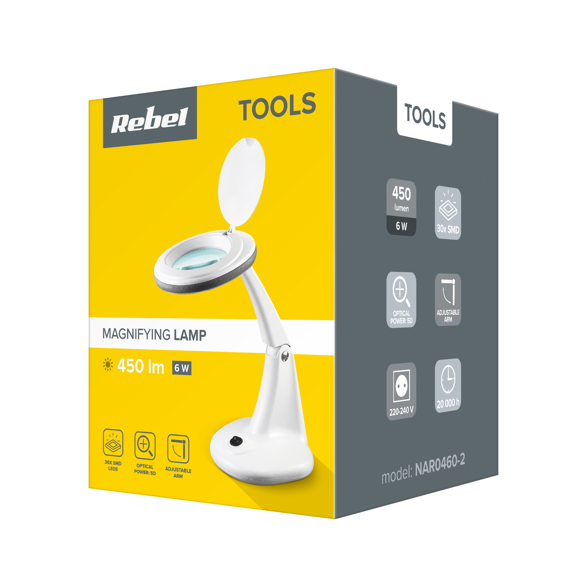 Rebel Magnifying Lamps and – 5D 6W Rebel Table Magnifying Lamp, 6500K – image 3