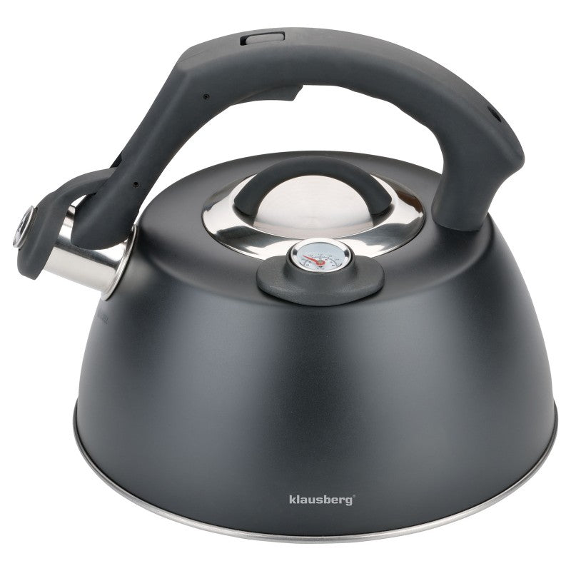 Klausberg Traditional Teakettles – 3-liter kettle, black, Klausberg