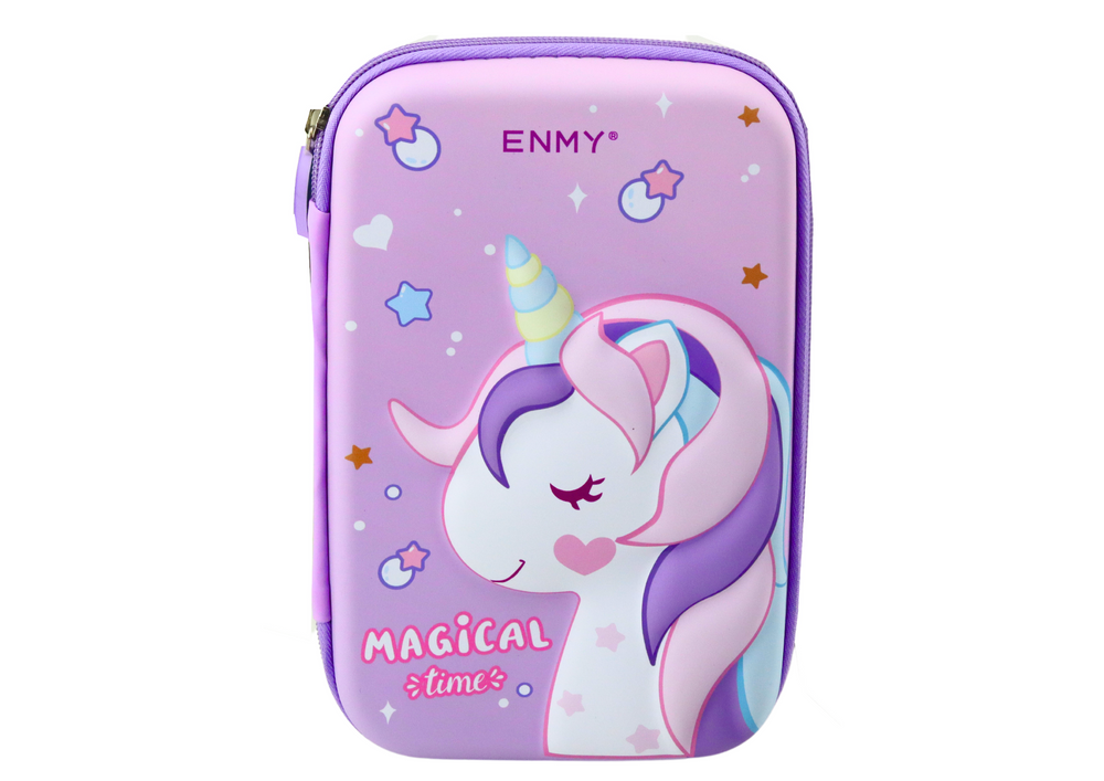 LEAN Pencil – Large Unicorn 3D Fold-Out Pencil Case, Purple, 23x15x5 cm – image 2