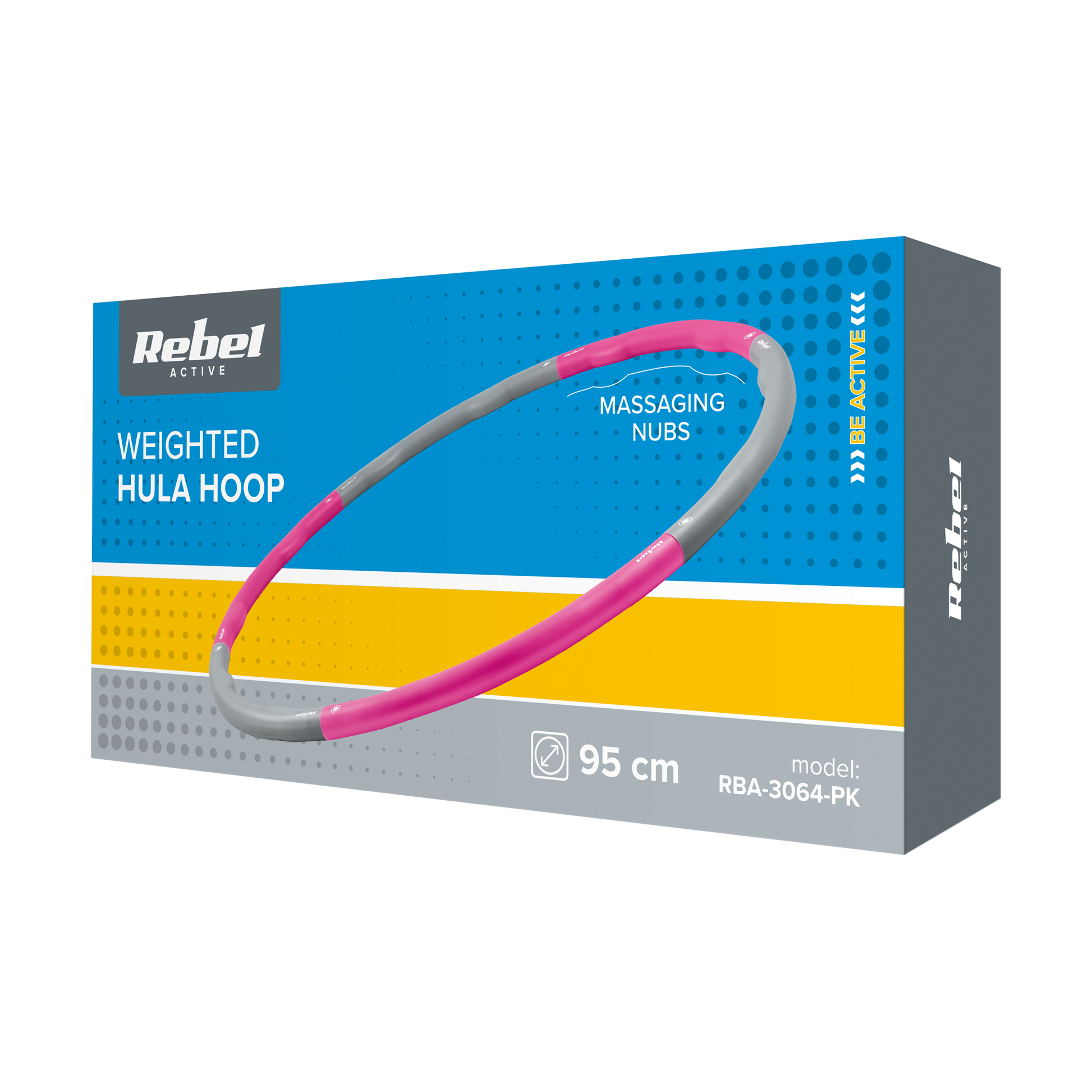 Rebel Massagers for – 95 cm Weight-Loss Hula Hoop, Pink, REBEL ACTIVE – image 6