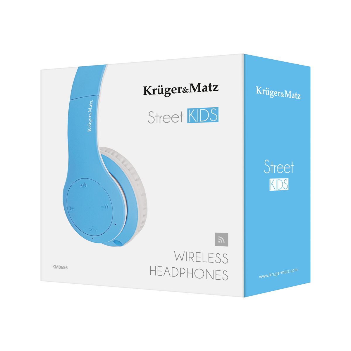 Kruger&Matz Kruger&amp;Matz Street Kids Wireless Over-Ear Headphones for Kids, Blue – image 7