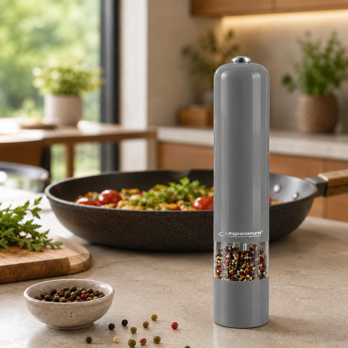 Esperanza Spice Grinders – EKP001E Esperanza Malabar Pepper Mill, Gray – image 8