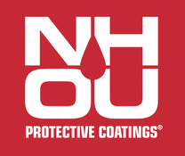 Logo of NHOU Protective Coatings on a red background