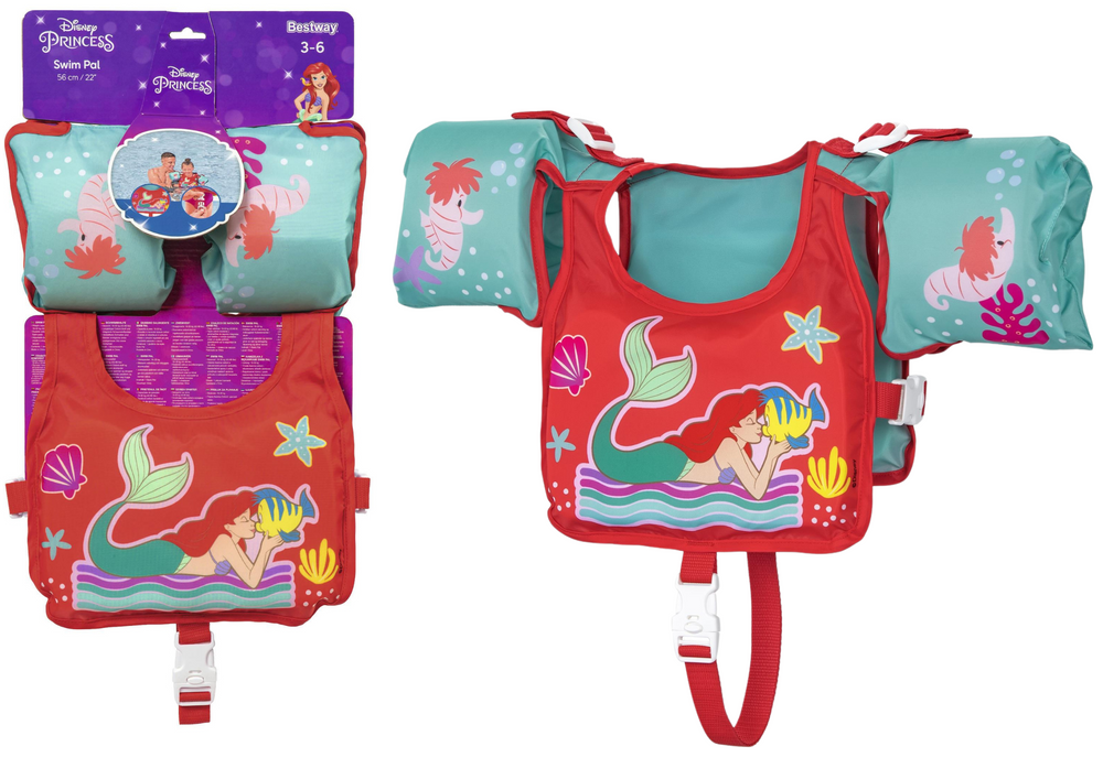 BESTWAY Bestway 9101I Disney Princess Mermaid Swim Training Vest and Arm Bands