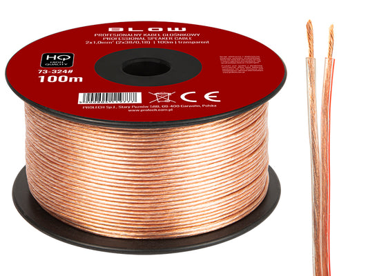 Blow Speaker Cables – 73-324# 2x1.00 mm transparent speaker wire