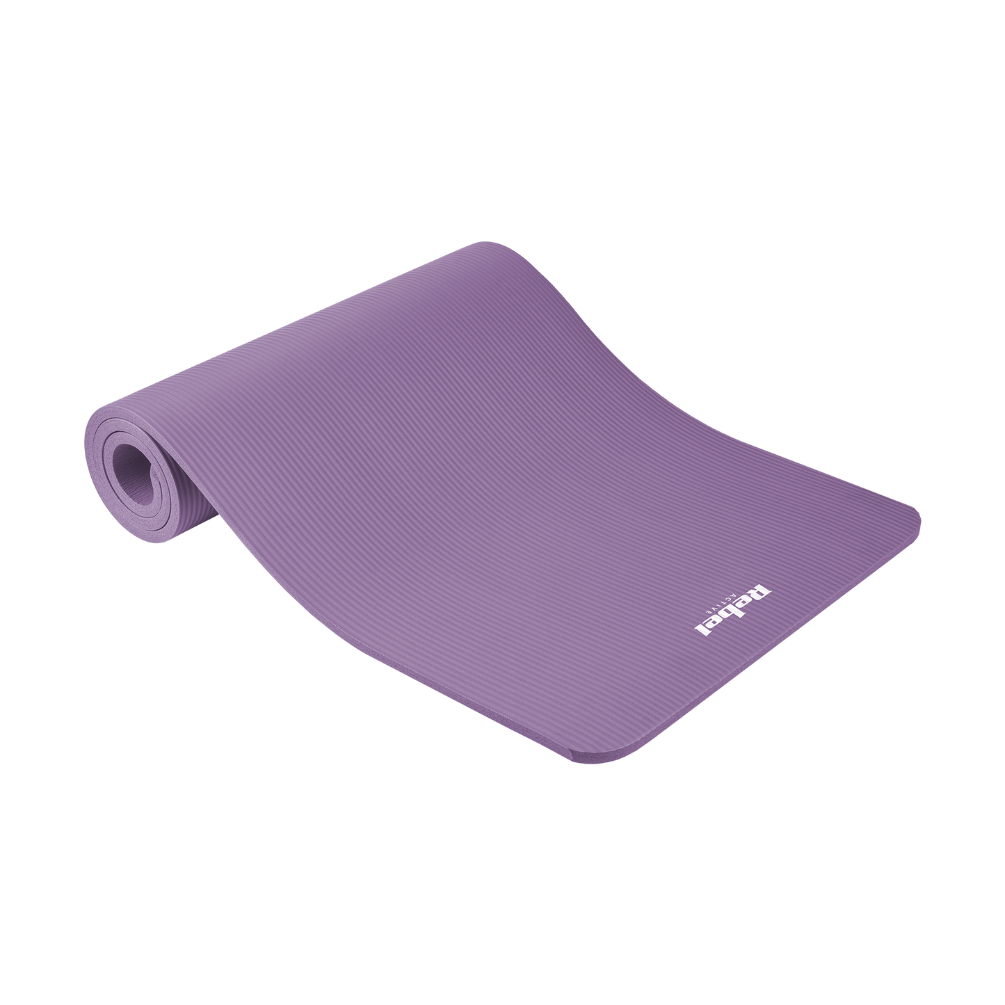 Exercise mat for yoga, Pilates, and fitness, 183x61 cm, 1 cm thick, NBR material, purple, REBEL ACTIVE Rebel