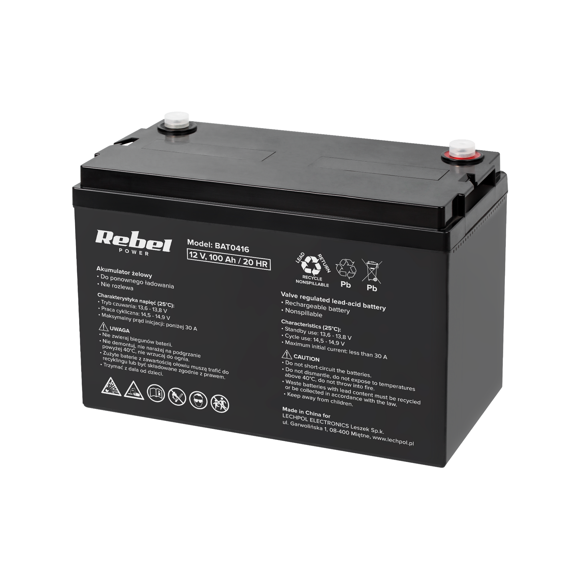 Rebel Gel batteries – Rebel 12V 100Ah VRLA AGM Gel Battery
