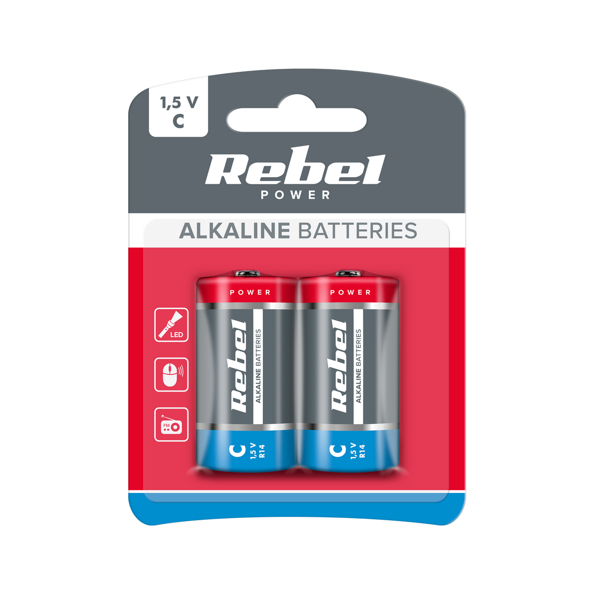 Rebel Alkaline, coin-cell, and – REBEL LR14 Alkaline Batteries, 2 per pack.