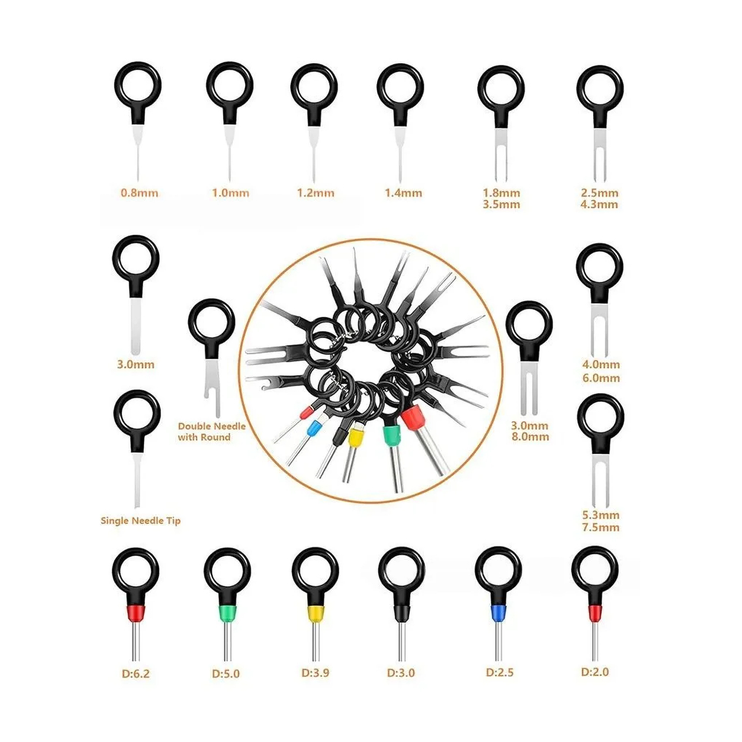 EUROKOMP Set of cable connectors, electrical connectors, and pin covers (660 pcs.) E6354 – image 2