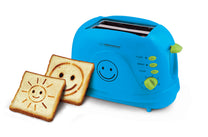 Esperanza Toasters and Toast Makers – EKT003B Smiley Toaster, Blue