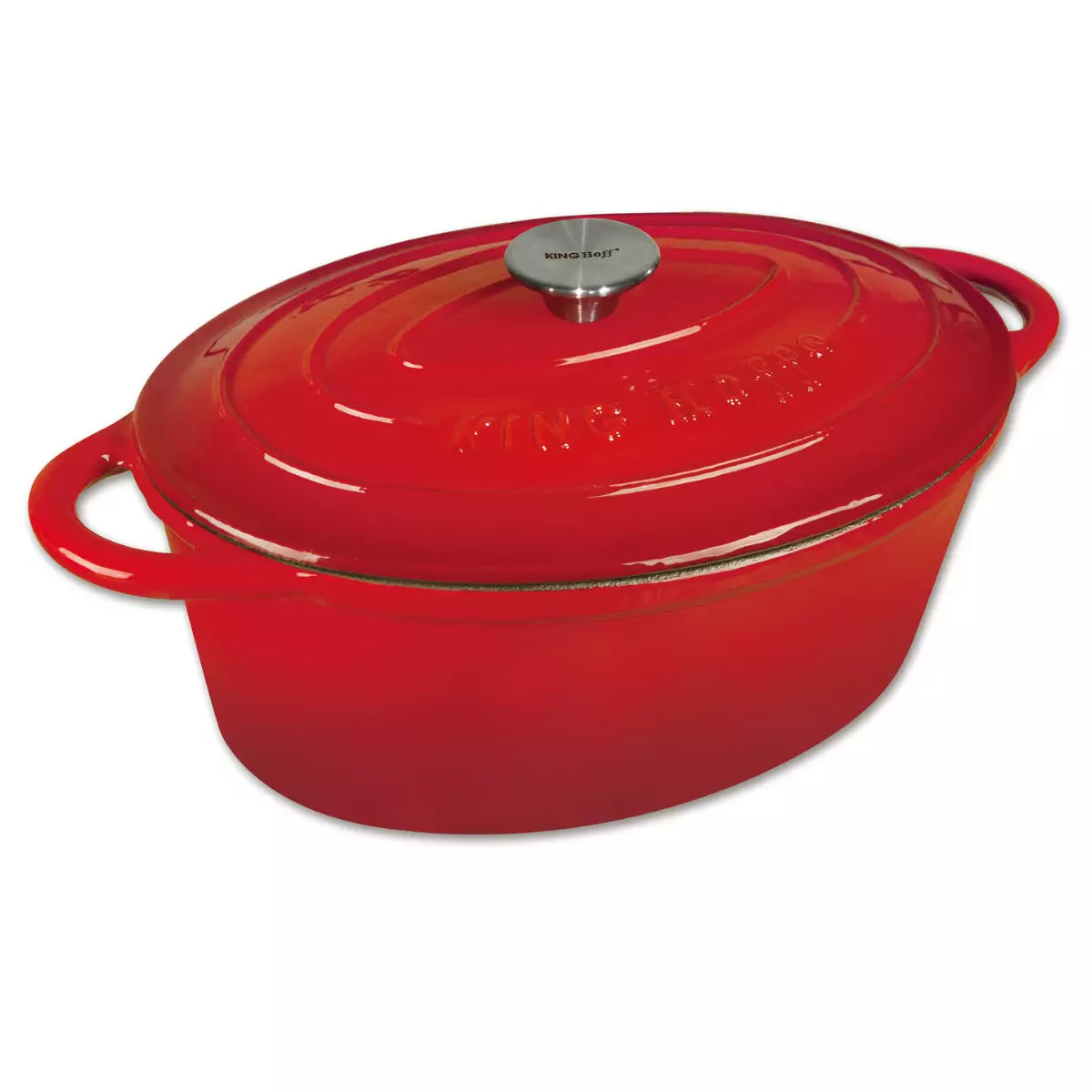 KINGHoff Roasting pans – 6.2-liter roasting pan, red cast iron, Kinghoff