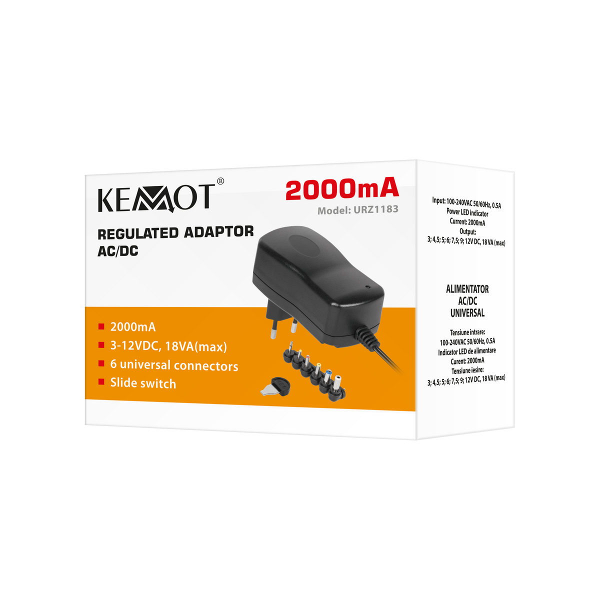 Kemot Switching – Kemot 2000mA Stabilized Switching Power Supply with Voltage Regulation – image 4