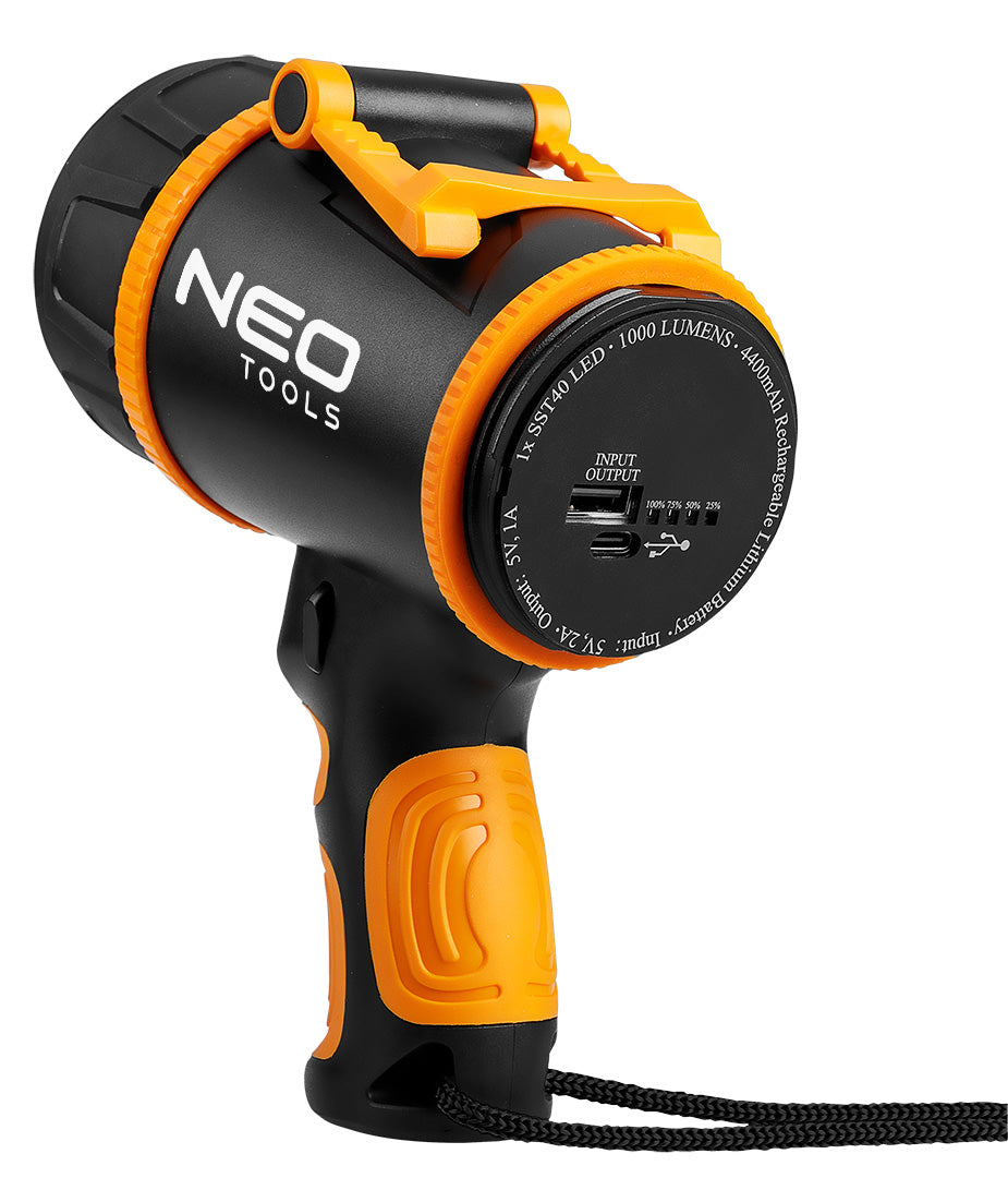 NEO TOOLS Flashlights, hand lamps, headlamps, tourist lamps and – 1000 lm Spotlight – image 2