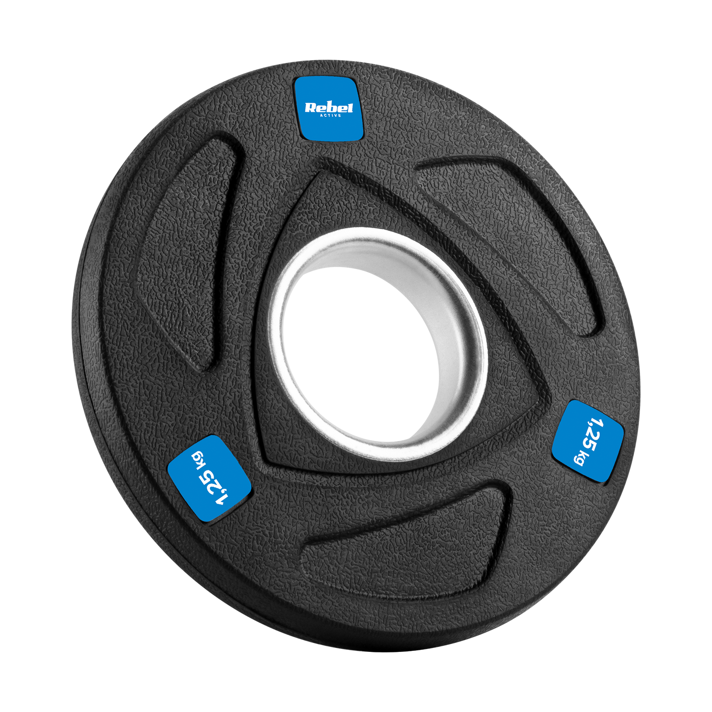 Rebel Rubber-coated cast iron Olympic weights, set of 4 x 1.25 kg, 51 mm hole, REBEL ACTIVE – image 2