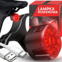 RTO Red 250 mAh USB-C Waterproof Bicycle Tail Light, Model ER1031
