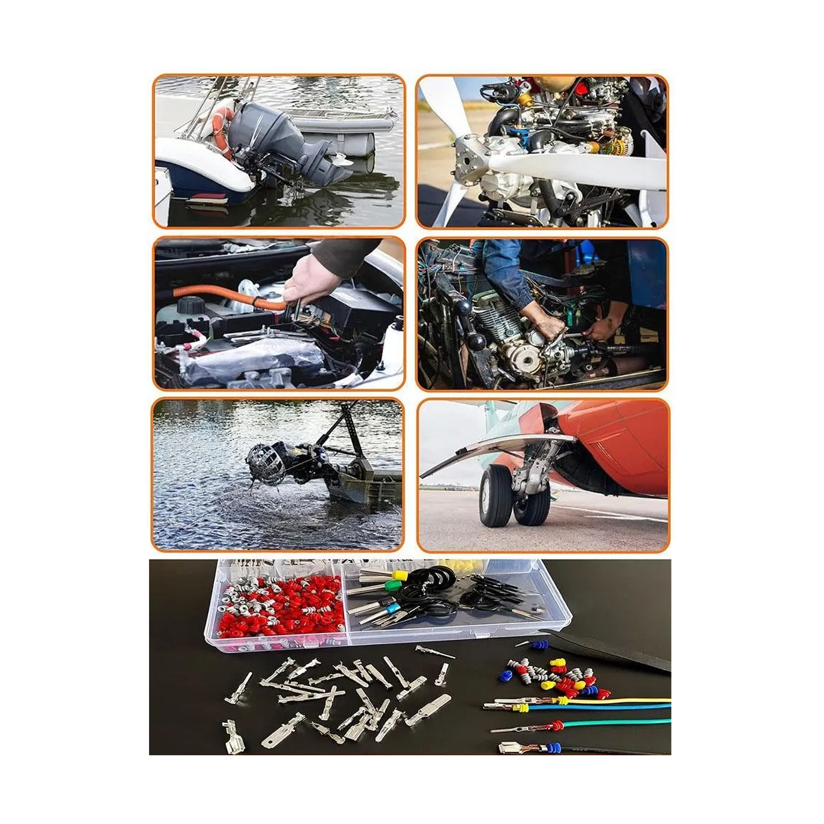 EUROKOMP Set of cable connectors, electrical connectors, and pin covers (660 pcs.) E6354 – image 5