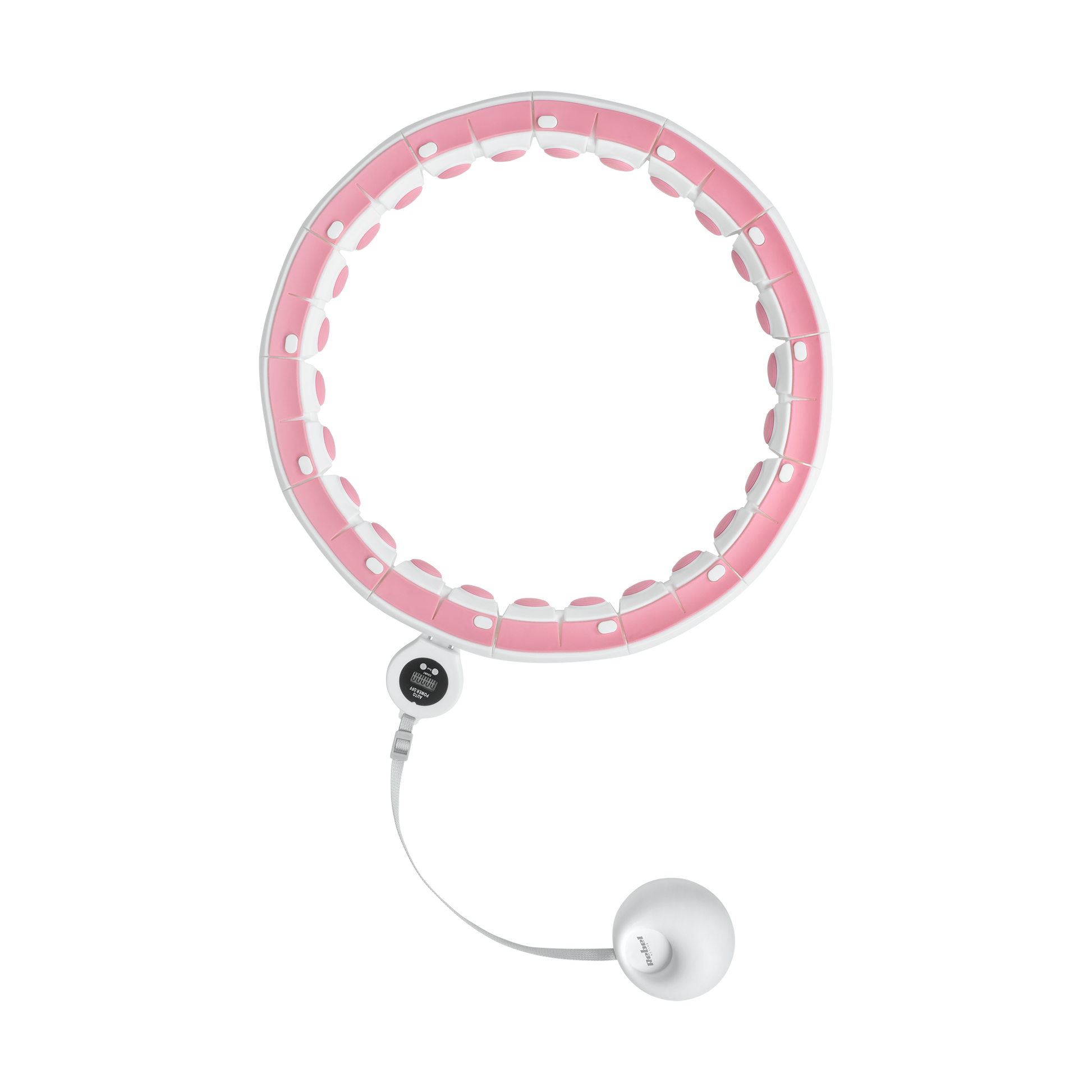 Rebel Smart Hula Hop Weight-Loss Hula Hoop with Counter, Nubs, and 50 cm Weight, Pink, REBEL ACTIVE – image 2