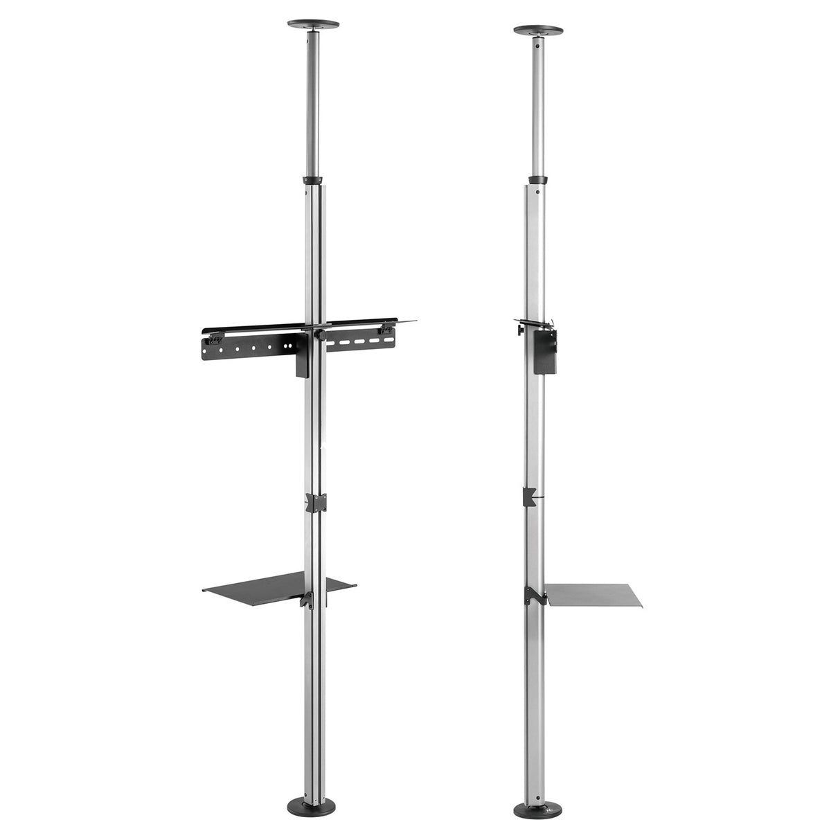 Maclean Maclean Telescopic Ceiling-to-Floor TV Mount / Stand with Shelf, 37"-70", max 30 kg, MC-791N – image 7