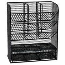 LEAN TOYS Organizers for supplies – Metal Desk Organizer for Stationery and Accessories—Black – image 5