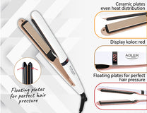 ADLER Hair – AD 2321 Hair Straightener - Ceramic with Temperature Control – image 2