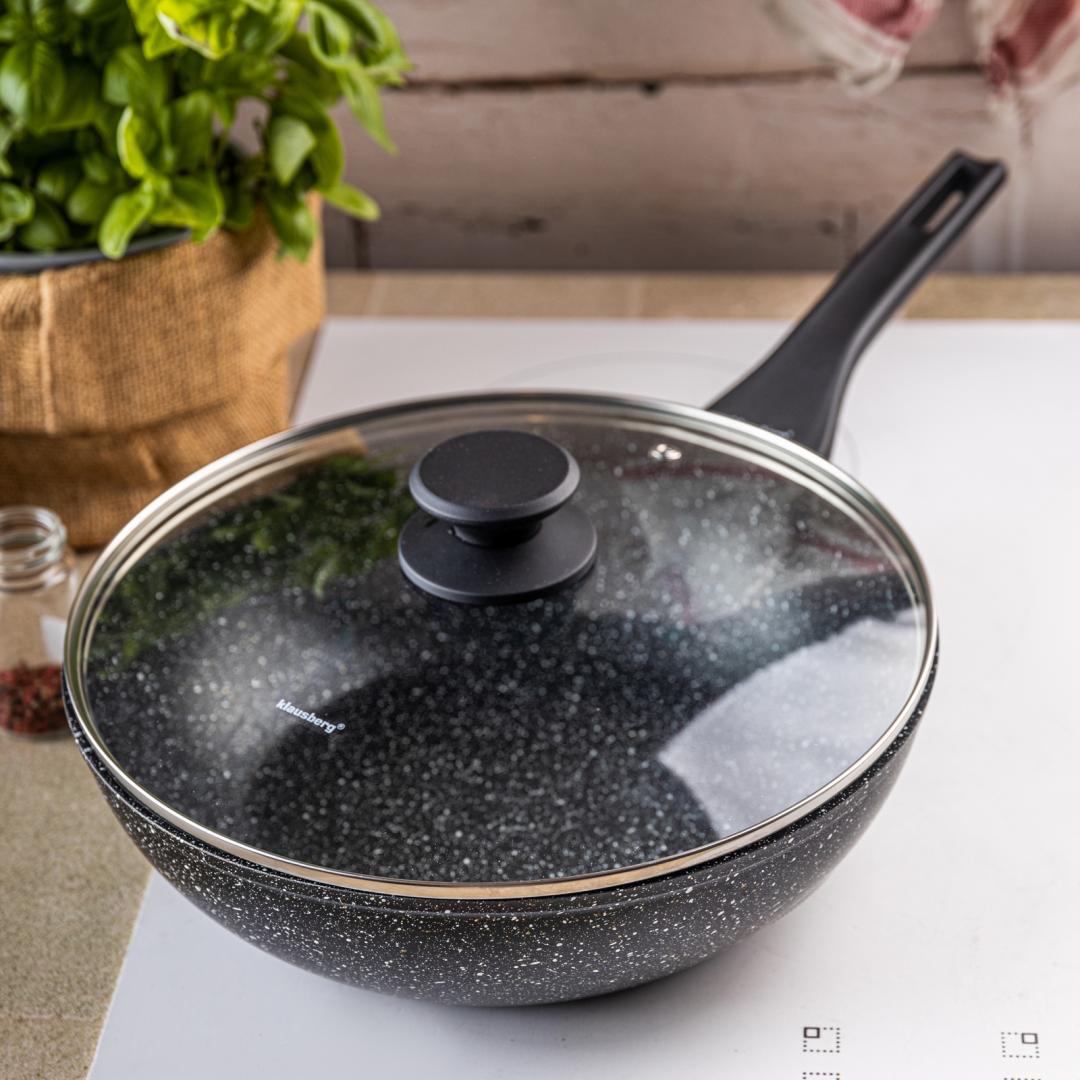 Klausberg Frying – 28 cm Marble Wok Pan with Lid, Klausberg KB-7990 – image 3