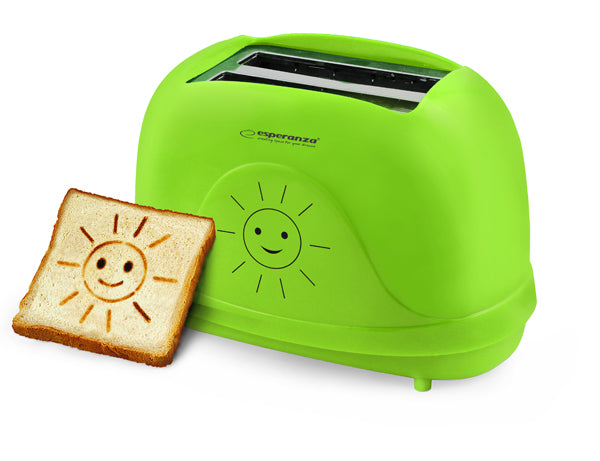 Esperanza Toasters and Toast Makers – EKT003 Green Smiley Toaster – image 3