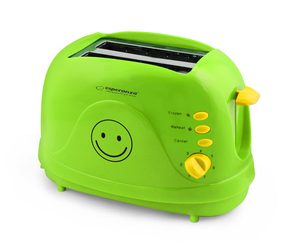 Esperanza Toasters and Toast Makers – EKT003 Green Smiley Toaster