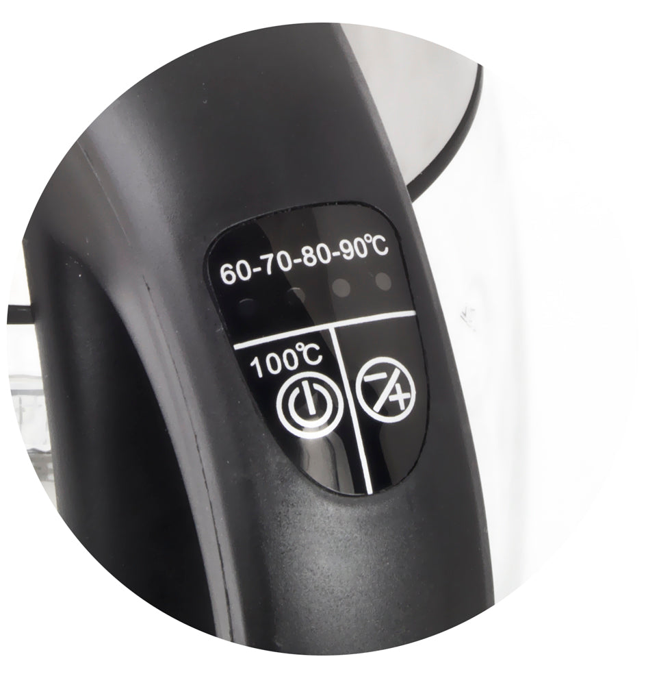Esperanza EKK026 Esperanza LED Glass Electric Kettle with Thermometer, Seine, 1.8 L – image 4