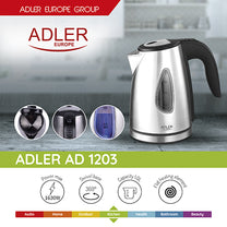 ADLER Electric kettles – AD 1203 1.0-liter metal kettle – image 10