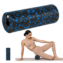 Rebel Mini massage roller, smooth foam roller 5x15 cm, black and blue, EPP material, REBEL ACTIVE – image 5