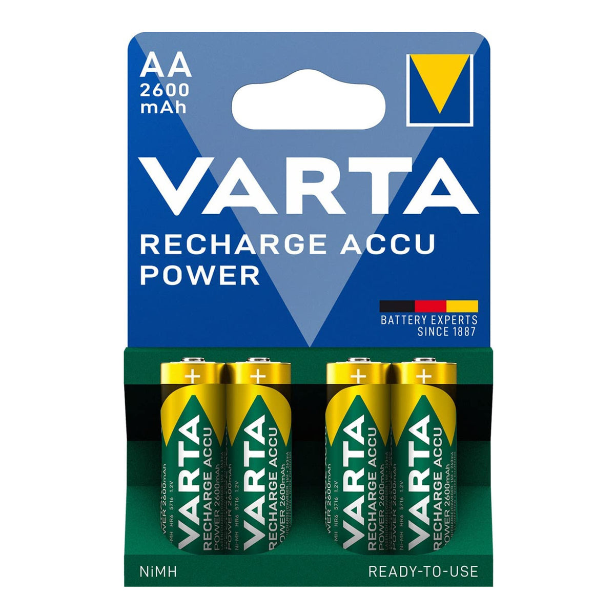 Varta 4x R-06 R06 AA 1.2V 2600mAh Ready2use Varta Rechargeable Battery – image 4