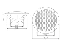 Blow 30-712# WS-150 Ceiling Speaker, 135 mm, 50 W/8 ohms, White – image 2