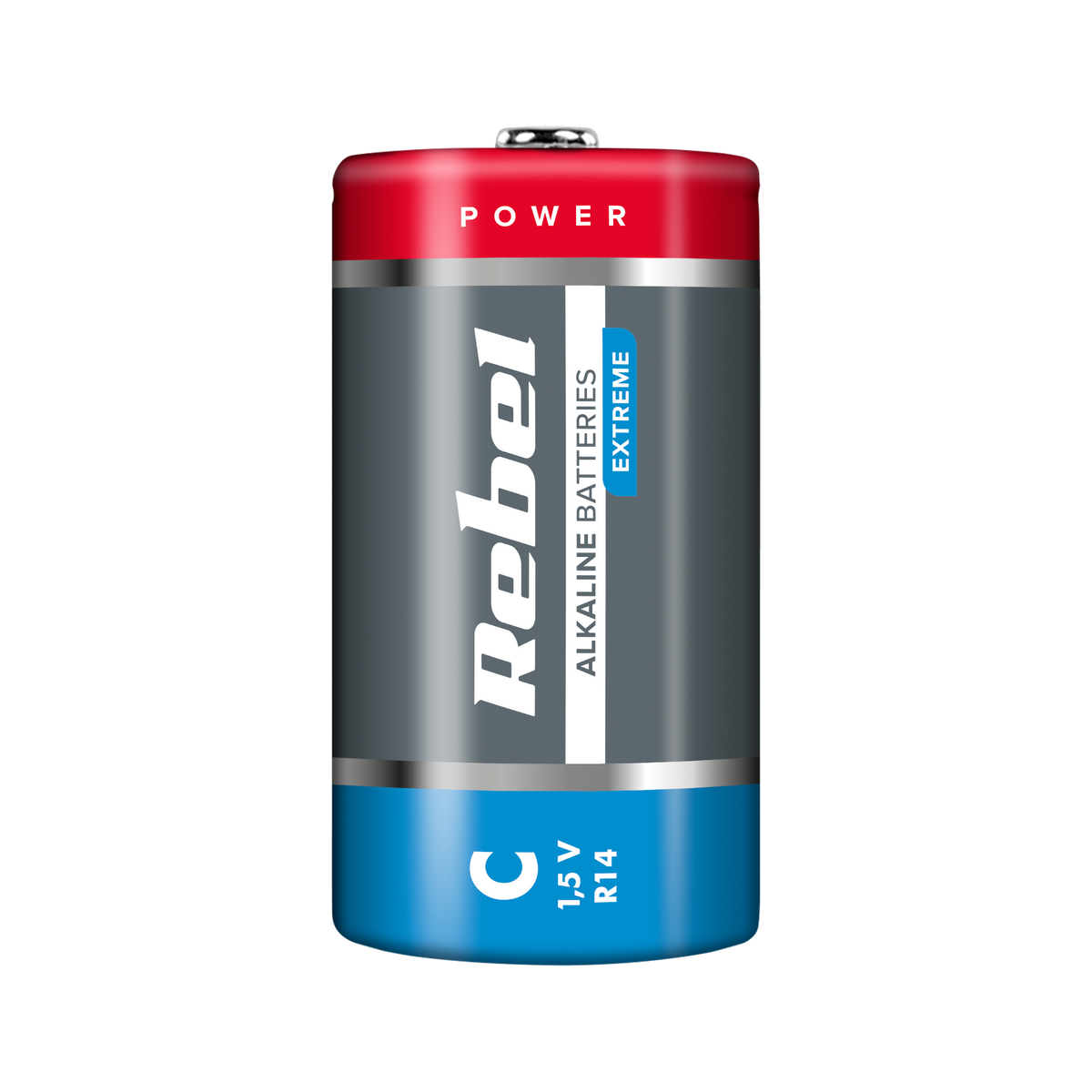 Rebel Alkaline, coin-cell – REBEL EXTREME LR14 Alkaline Batteries, 2 per pack. – image 2