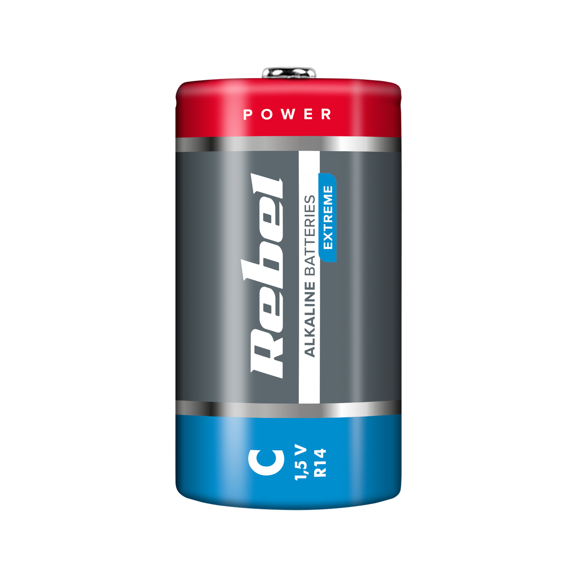 Rebel Alkaline, coin-cell – REBEL EXTREME LR14 Alkaline Batteries, 2 per pack. – image 2
