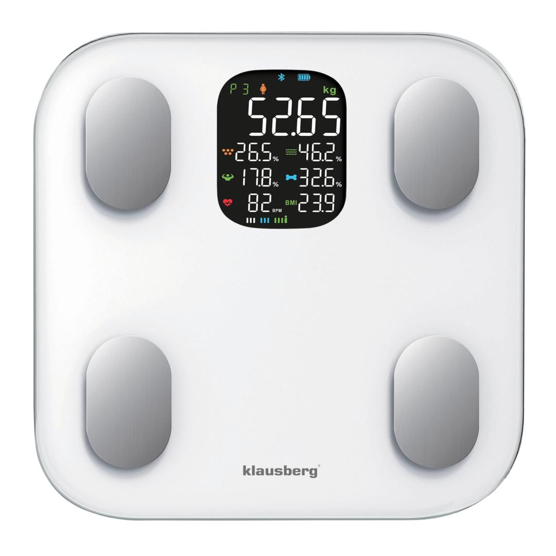 Klausberg Electronic bathroom scale with body composition analyzer, white, Klausberg, KB-7855 – image 4