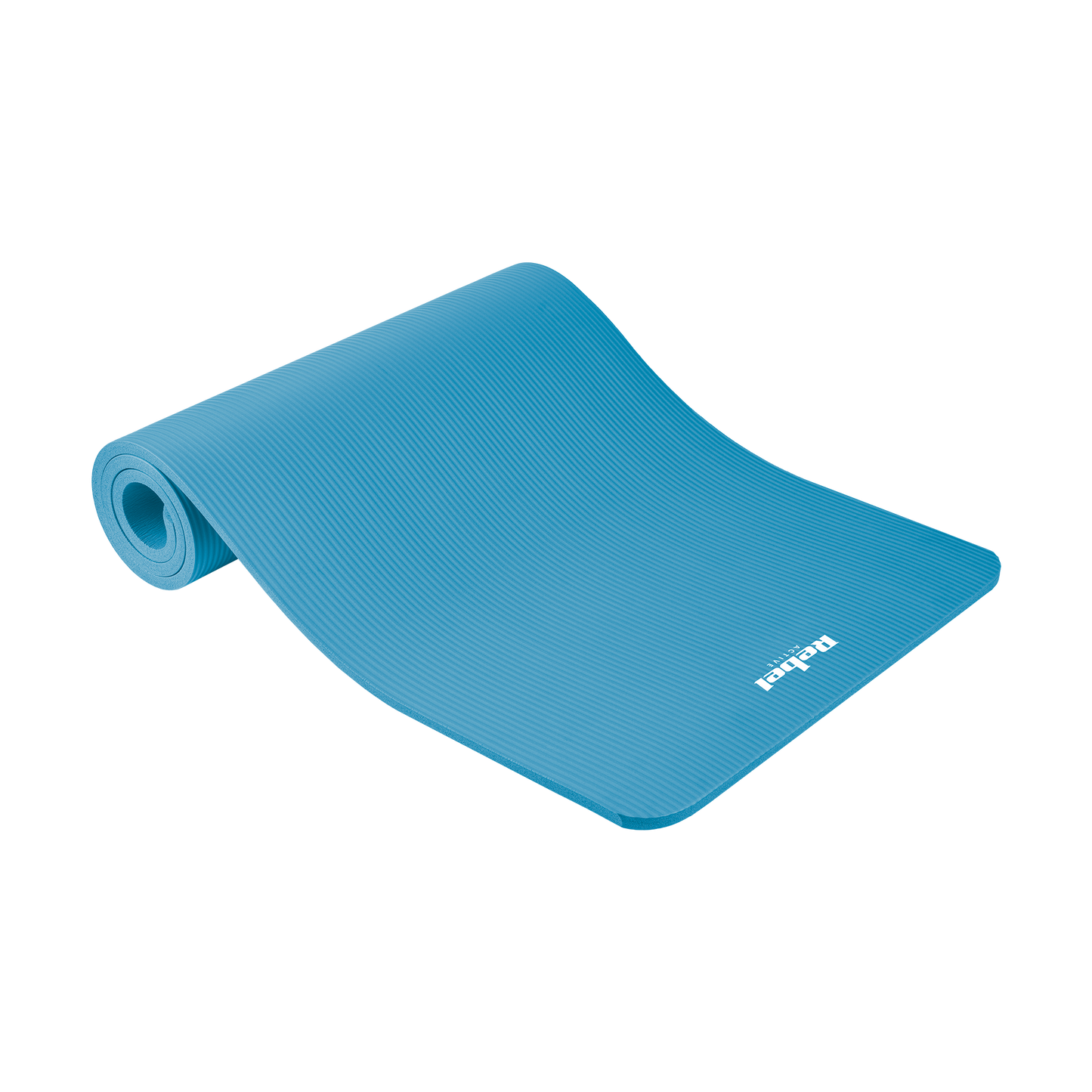 Exercise mat for yoga, Pilates, and fitness, 183x61 cm, 1 cm thick, NBR material, blue, REBEL ACTIVE Rebel