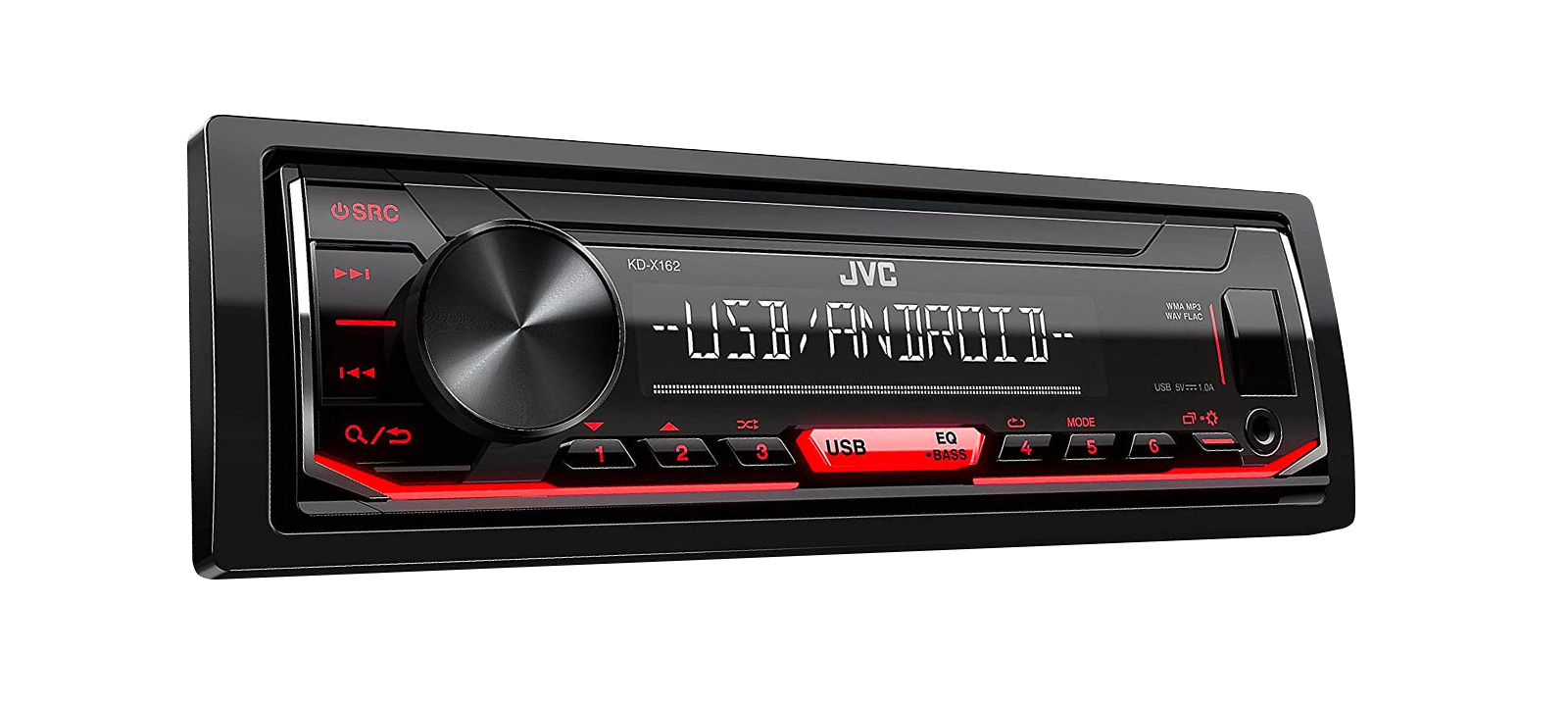 JVC Car stereos (CD/MP3/Video/DVD) – JVC KDX-162 USB Car Radio - RED – image 2