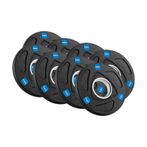 Rebel Rubber-coated cast iron Olympic weights, 30 kg set (8 x 1.25 kg + 4 x 2.5 kg + 2 x 5 kg), 51 mm hole, REBEL ACTIVE – image 4