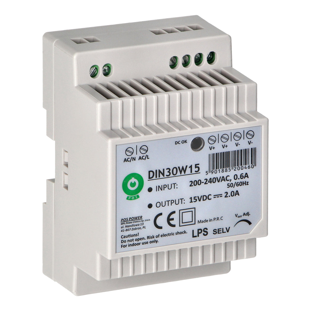 Orno Switching, industrial, antenna – DIN-Rail Power Supply, 15 VDC, 2.0 A – image 5