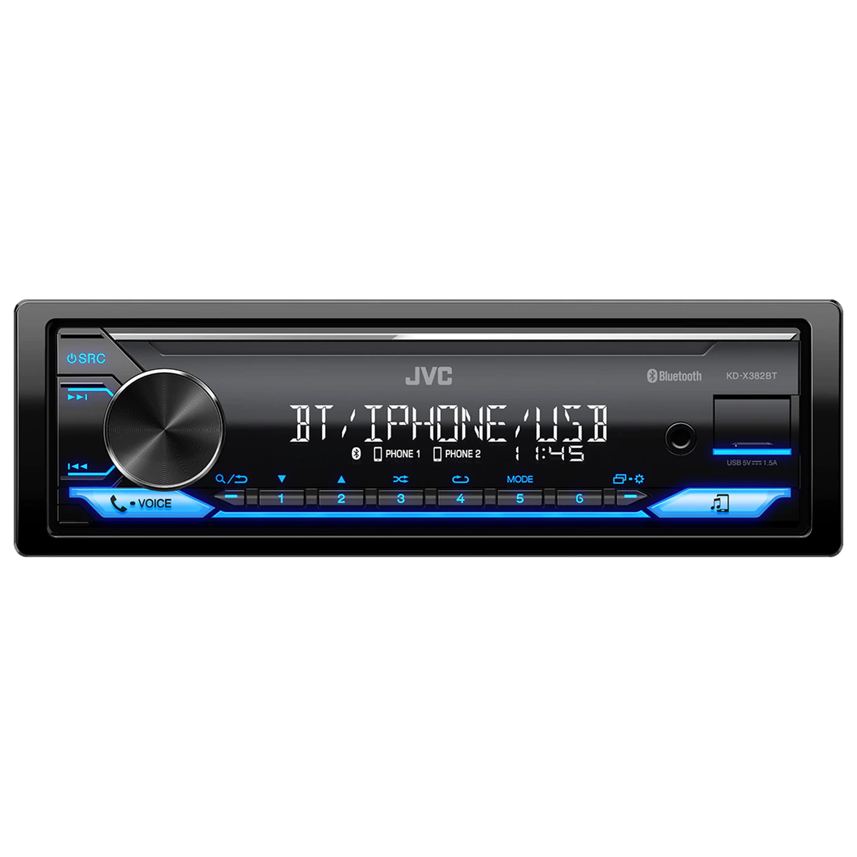 JVC Car – JVC KDX-382BT Car Radio with Bluetooth, USB, and FM