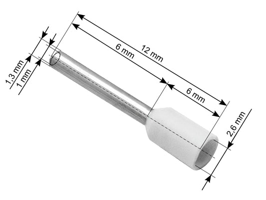 Blow Connectors – 43-060# Insulated Connector, 0.5/6 Sleeve, White, 100 pcs.