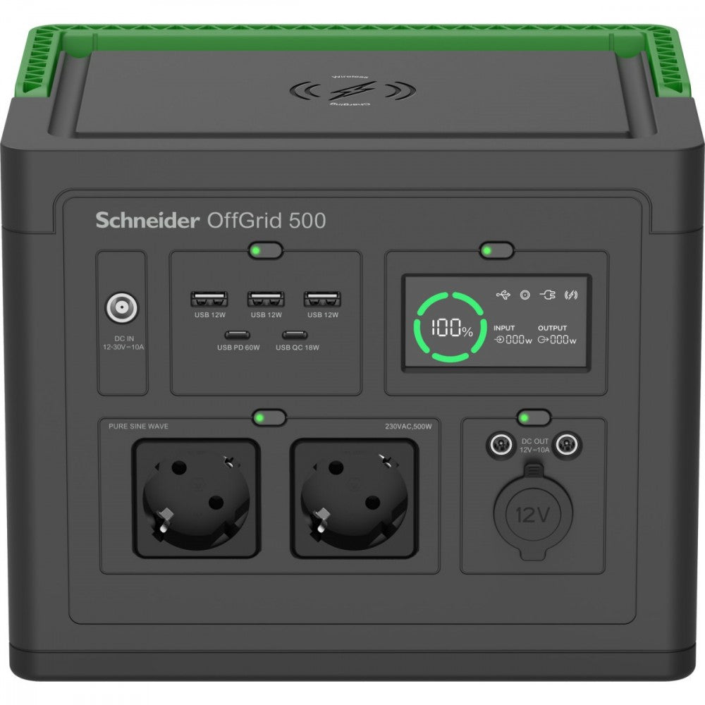APC PPS500-GR Schneider Offgrid Portable Power Station 500, 517 Wh, lithium-ion, 2 Schuko outlets, sine wave – image 3