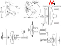 Maclean Speaker – Maclean Speaker Bracket, for speakers, set of 2, MC-528 – image 9