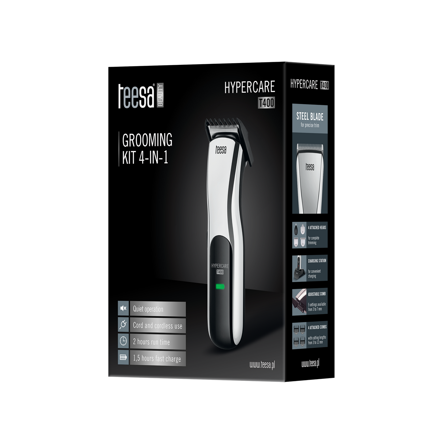 Teesa Hair Clippers – HYPERCARE T400 4-in-1 Wireless Personal Care Kit – image 8