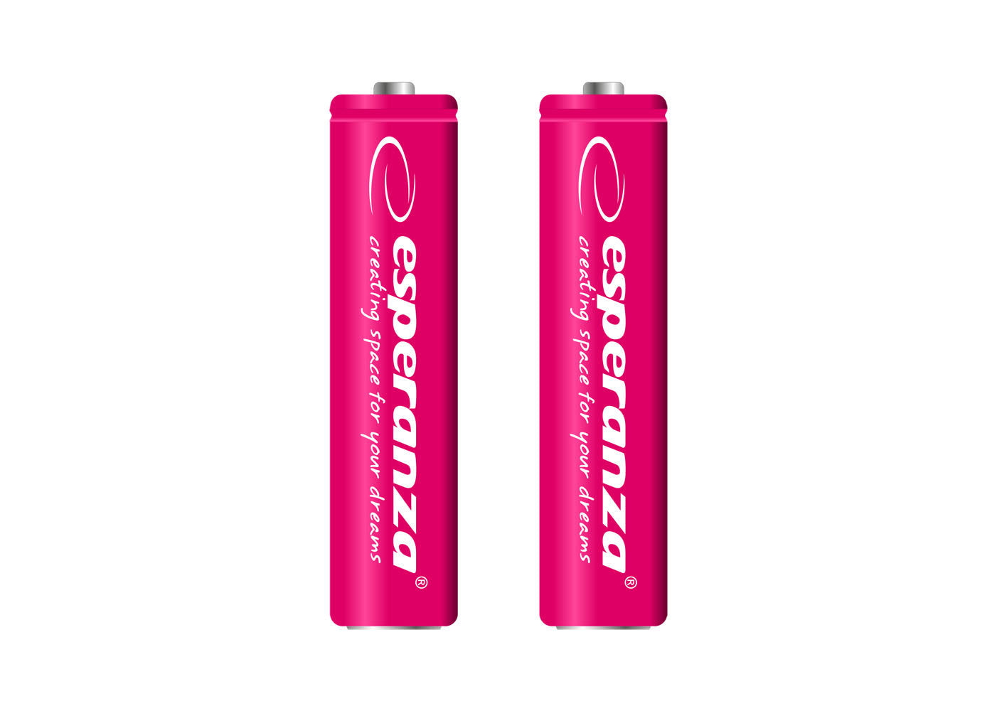 Esperanza EZA101R Esperanza Ni-MH AAA Rechargeable Batteries, 1000 mAh, 2-Pack, Red