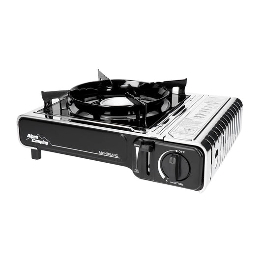 INKO-TIME Alpen Camping tourist stove, power: 2.2 kW, gas consumption 160g/h, piezoelectric ignition, MONT BLANC