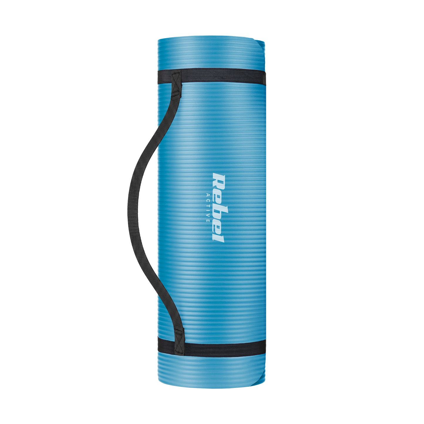 Rebel Exercise mat for yoga, Pilates, and fitness, 183x61 cm, 1 cm thick, NBR material, blue, REBEL ACTIVE – image 2