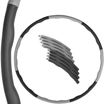 Hula hoop with massage 95 cm EB FIT black-gray 1028583 / N / A